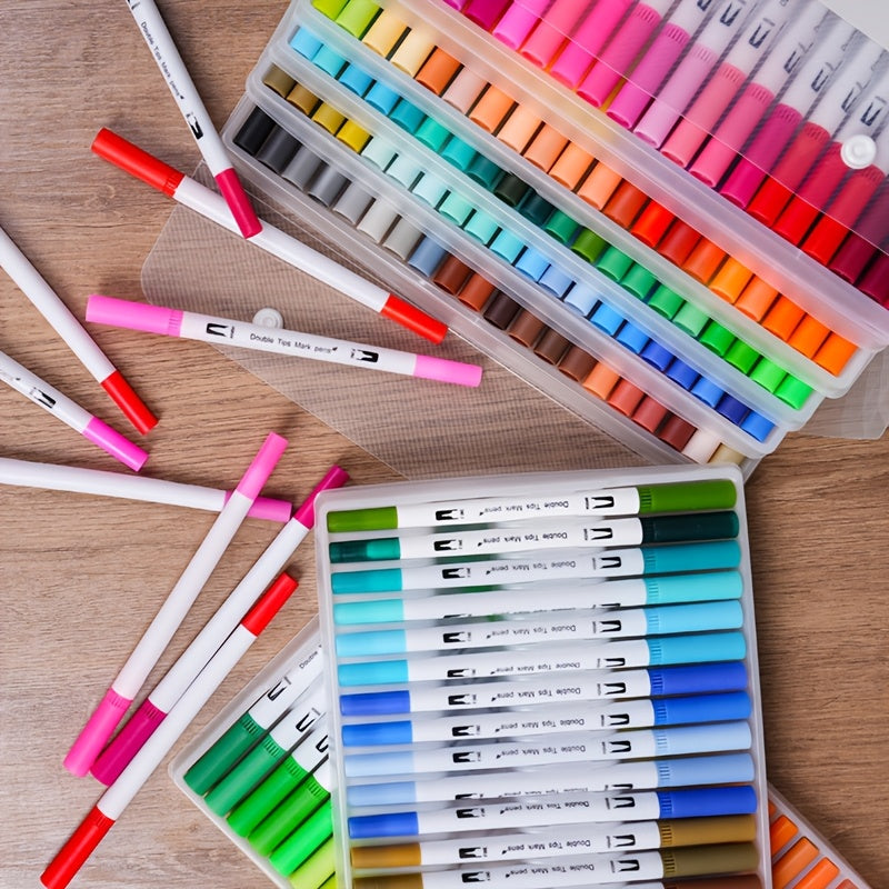 Dual-Tip Color-Changing Magic Marker: Perfect for School Note-taking, Eye-friendly Highlighters, and Also Ideal for Drawing and Doodling! Professional Art Use