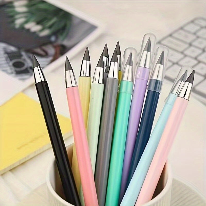 1pc No-Sharpening Retractable Pencil with Eraser - Macaron Color Options, Durable Ergonomic Design & Smooth Writing for Students, Artists, Office - Creative Gift Idea, Student Stationery, Artist Supplies, Modern Stationery
