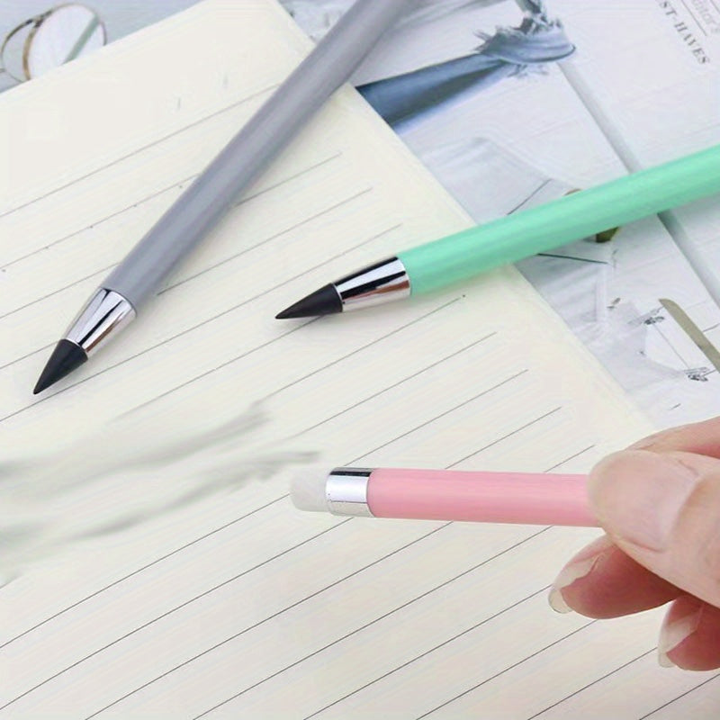 1pc No-Sharpening Retractable Pencil with Eraser - Macaron Color Options, Durable Ergonomic Design & Smooth Writing for Students, Artists, Office - Creative Gift Idea, Student Stationery, Artist Supplies, Modern Stationery