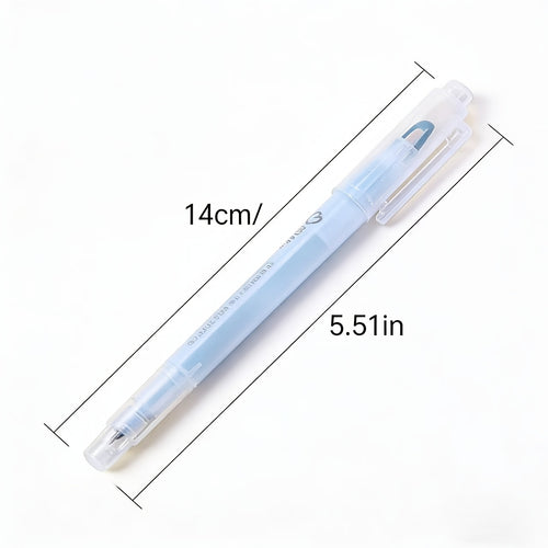 12pcs Pastel Dual Tip Highlighter with Visible Window, Aesthetic Colored Marker Pens for Study, Note Taking And Journaling, Student Essentials