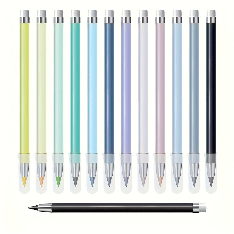 The 60 Macaron Eternal Pencil Set Is Not Easy to Break, and There Is No Need to Sharpen the Pencil Tip. It Is Perfect for Sketching, Painting, and School Supplies