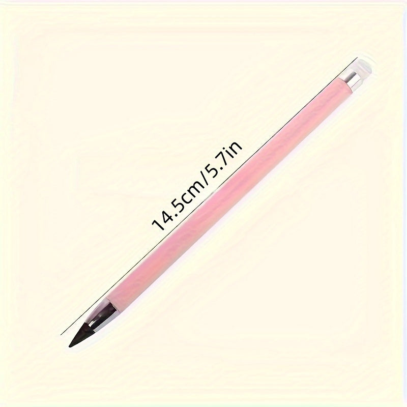 1pc No-Sharpening Retractable Pencil with Eraser - Macaron Color Options, Durable Ergonomic Design & Smooth Writing for Students, Artists, Office - Creative Gift Idea, Student Stationery, Artist Supplies, Modern Stationery