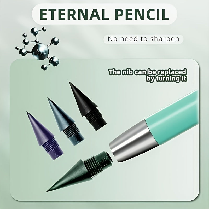 The 60 Macaron Eternal Pencil Set Is Not Easy to Break, and There Is No Need to Sharpen the Pencil Tip. It Is Perfect for Sketching, Painting, and School Supplies