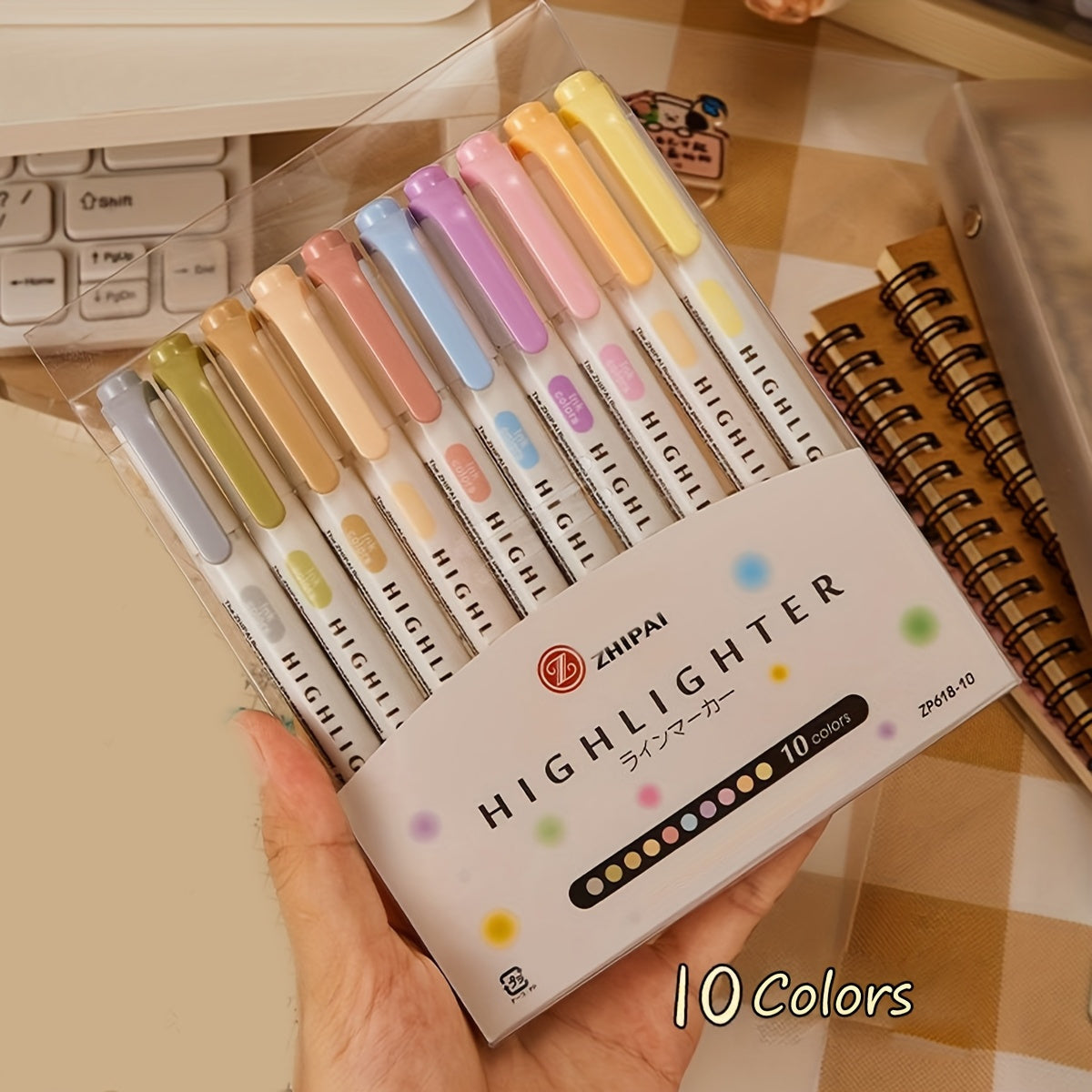 Dual Tip Pink Water-Based Marker Pen for Notebooks, Artwork, And Journals - Ideal Student Stationery And Office Supplies