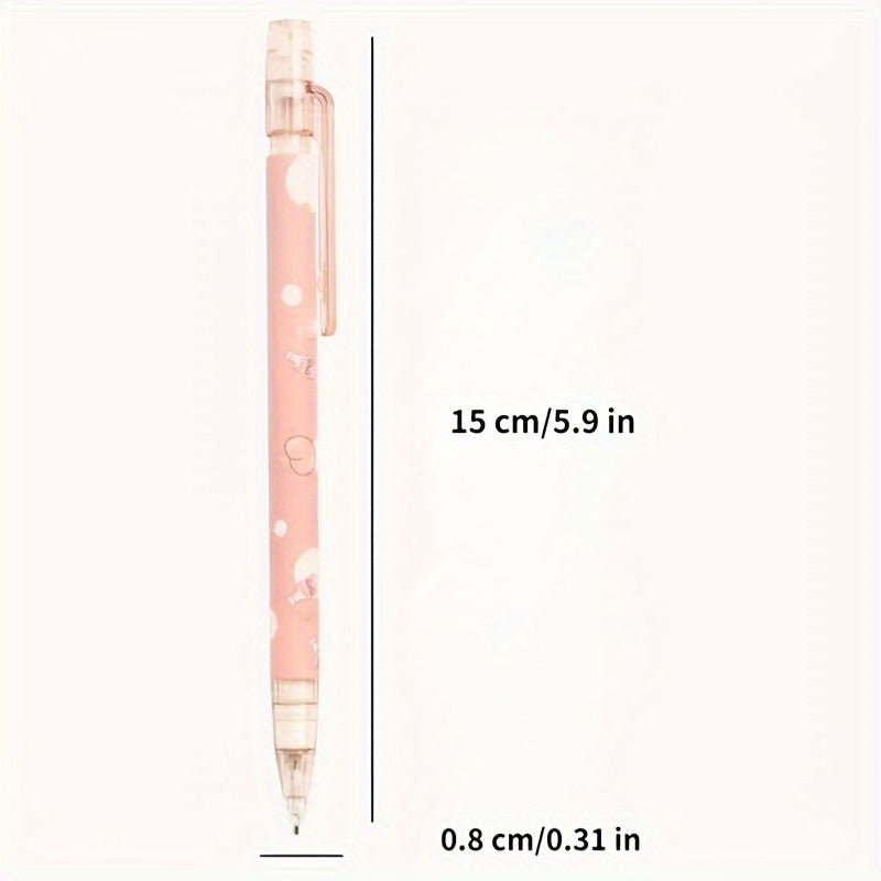 's Heart Peach Limited Edition Automatic Pencil, Full Auto Sharpening 0.5mm with Eraser Included Randomly 2pcs